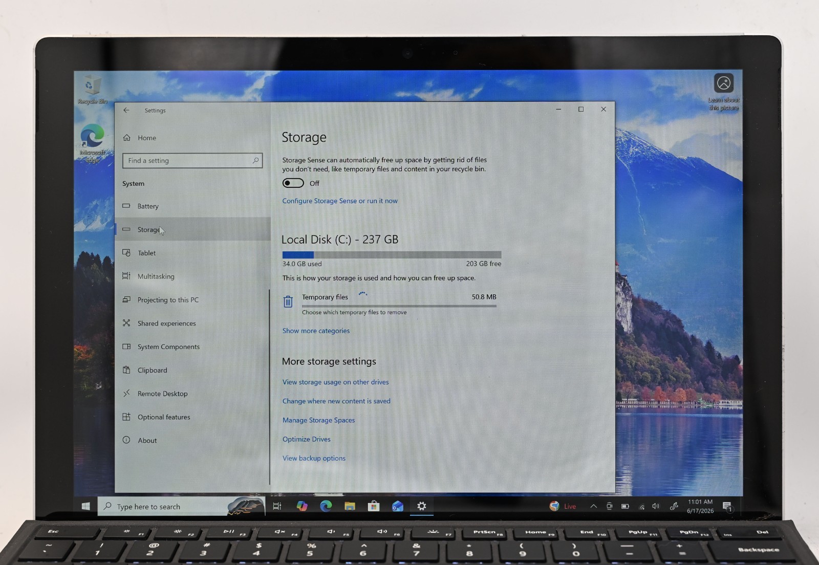 Microsoft Surface Pro 6 1796 i7-8650 1.9GHz 8GB RAM 256GB SSD Win 10P