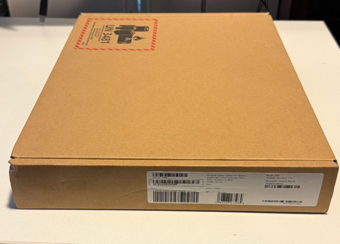 NEW SEALED MS Surface Laptop 6 15″ S1 Ultra i7 165H -32GB RAM- 512GB SSD-W11 PRO