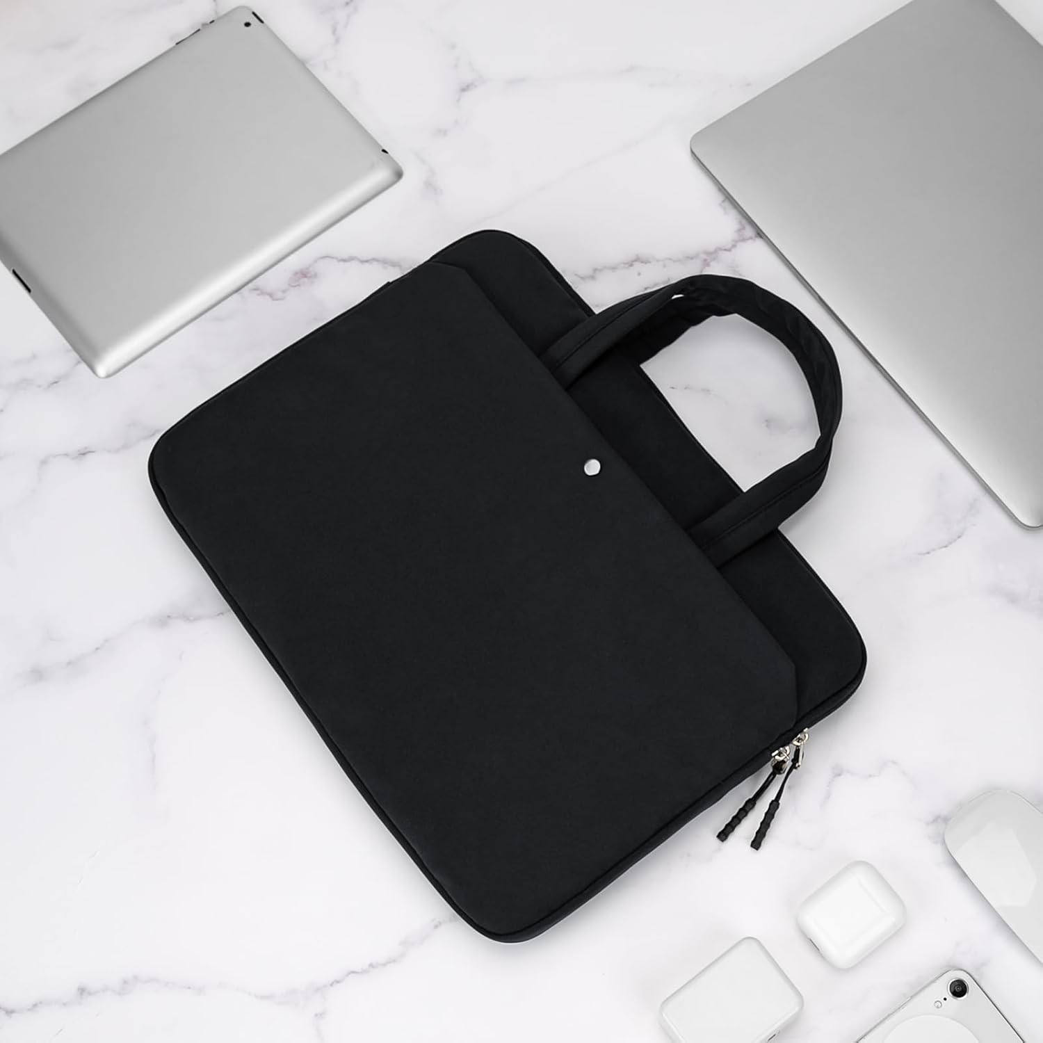 15.6 Inch Black Laptop Sleeve Case for Notebook, MacBook Pro/Air – Slim & Lightw