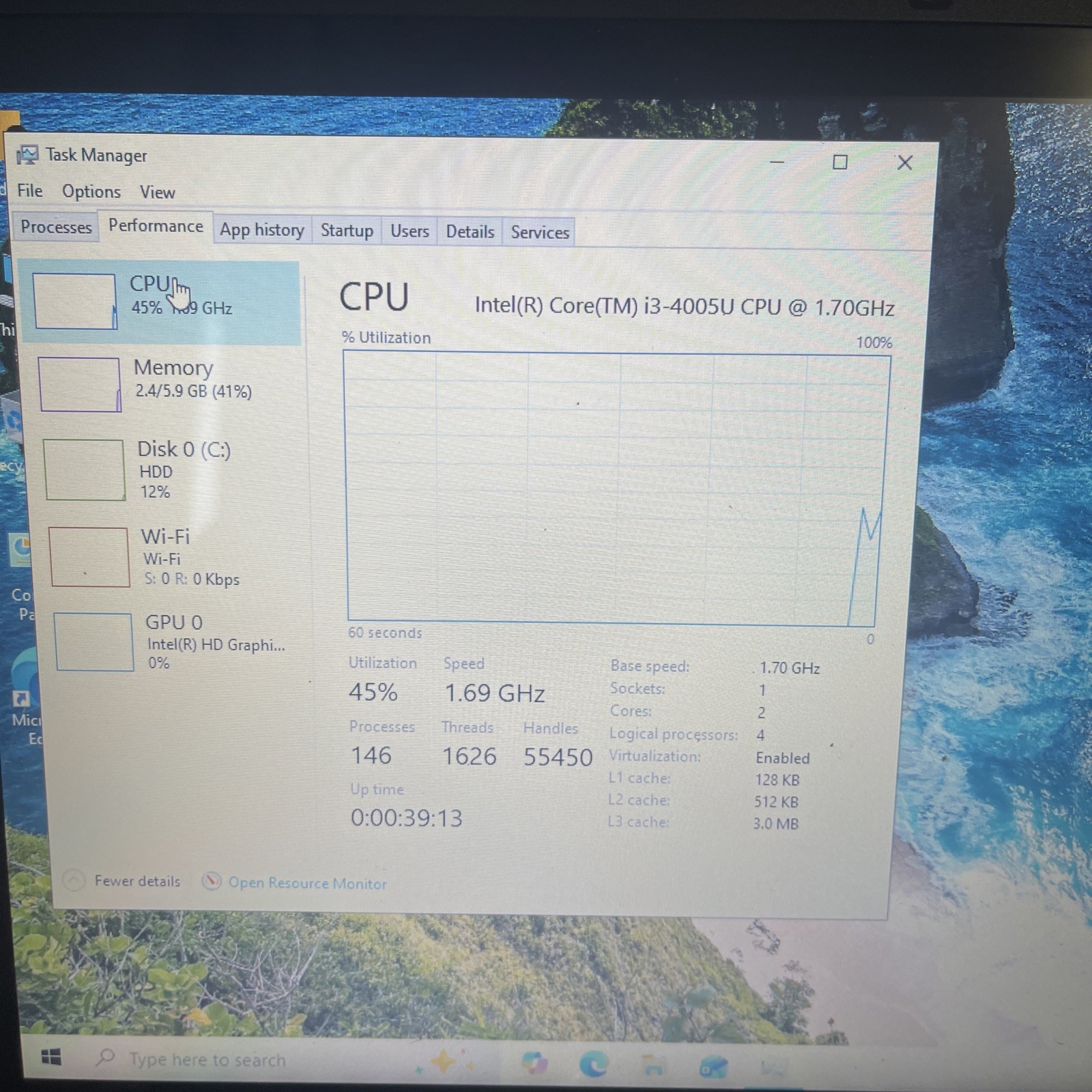 Dell Latitude3340 13″ Touchscreen Intel i3 6GB RAM 500GB HDD W10 All Diag Passed
