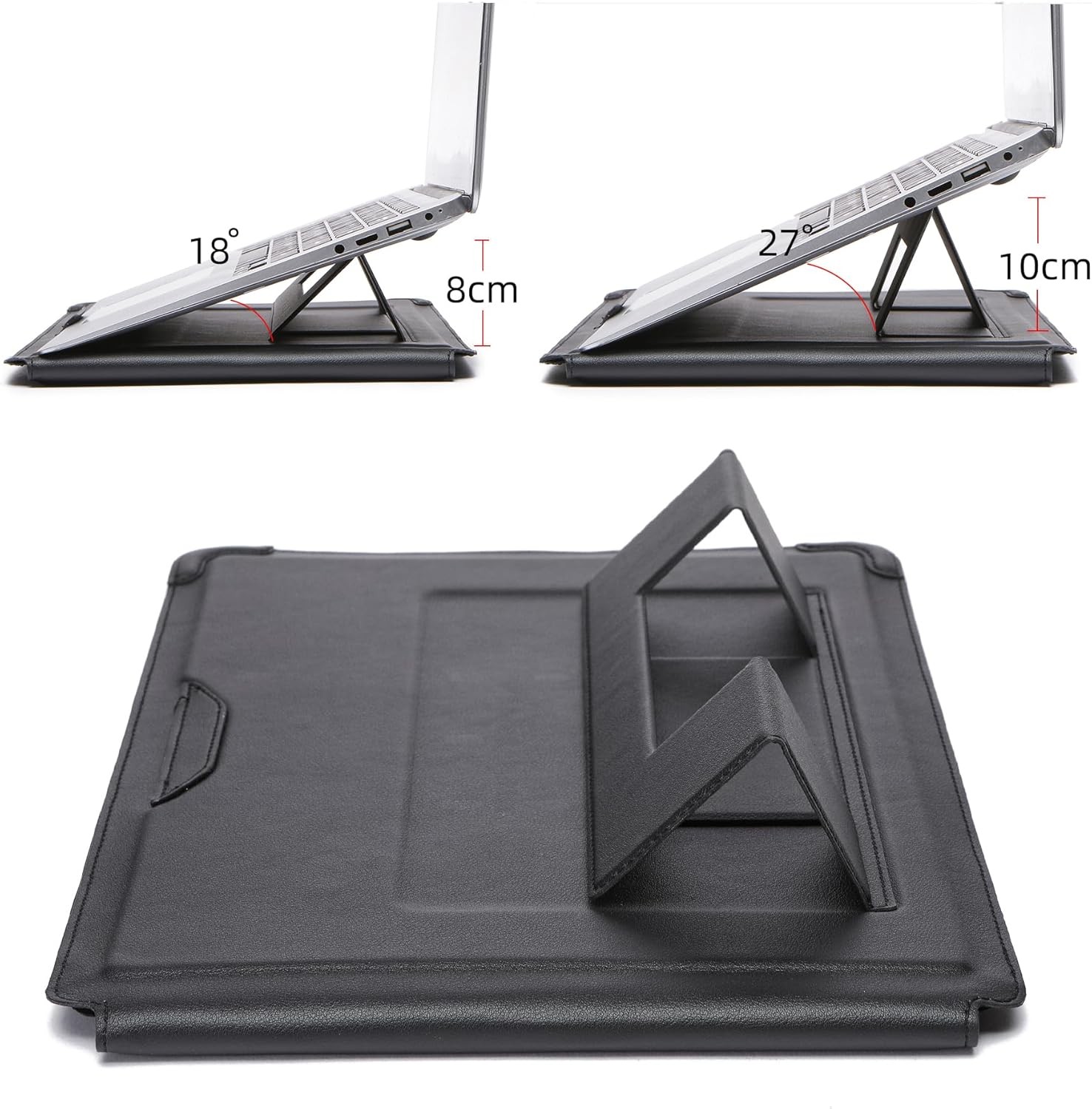 16-Inch Slim Soft Cover Laptop Sleeve Case with Stand for MacBook Pro/Air & More