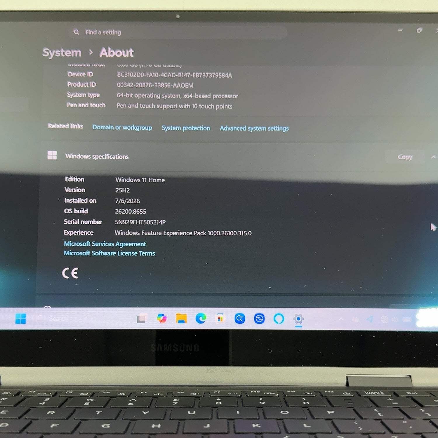 Samsung Galaxy Book2 360 NP730QED 13.3″ i5-1235U 1.3GHz 8GB RAM 256GB SSD
