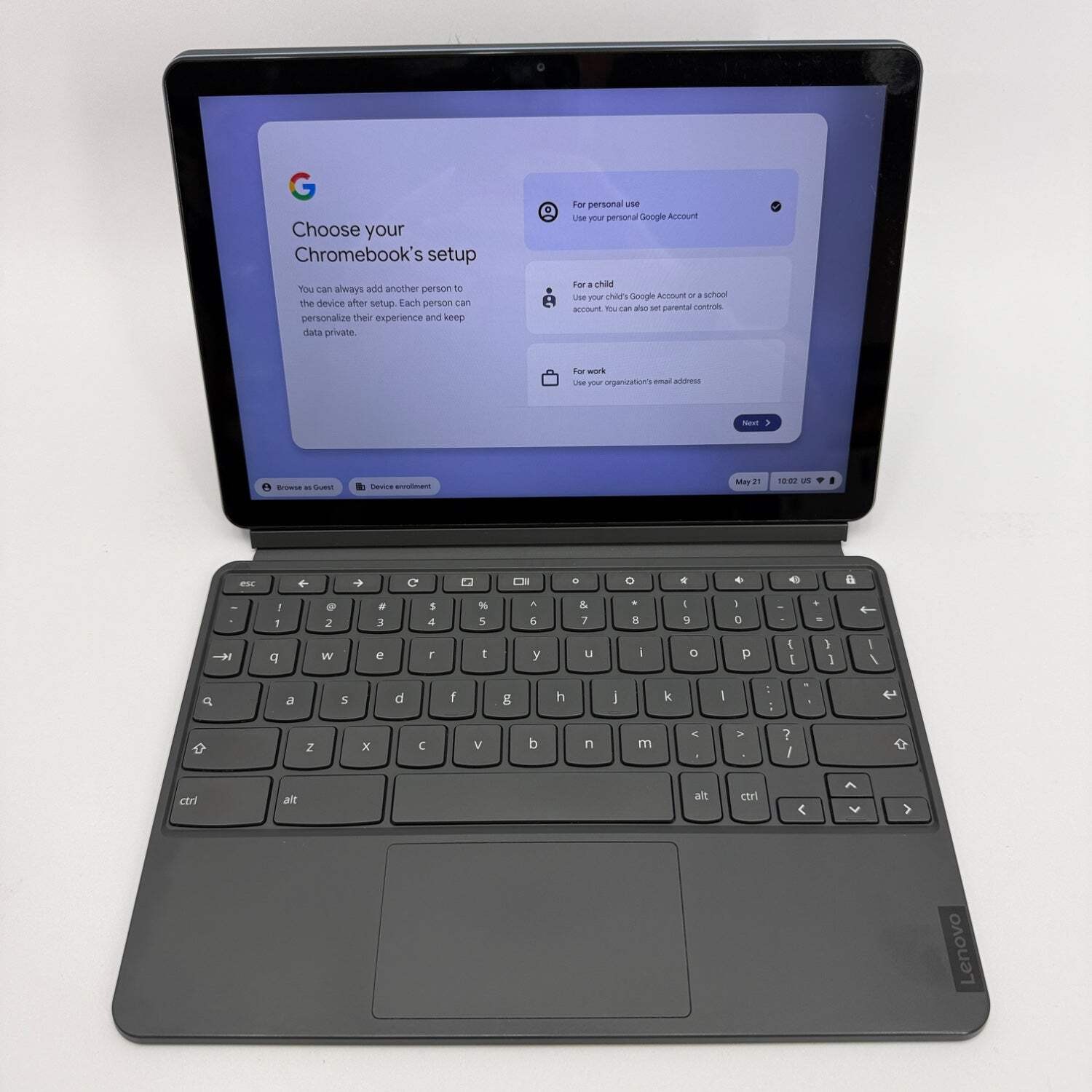 Lenovo IdeaPad Duet Chromebook ZA6F0016US 10.1″ Helio P60T 2.0GHz 4GB RAM 64GB