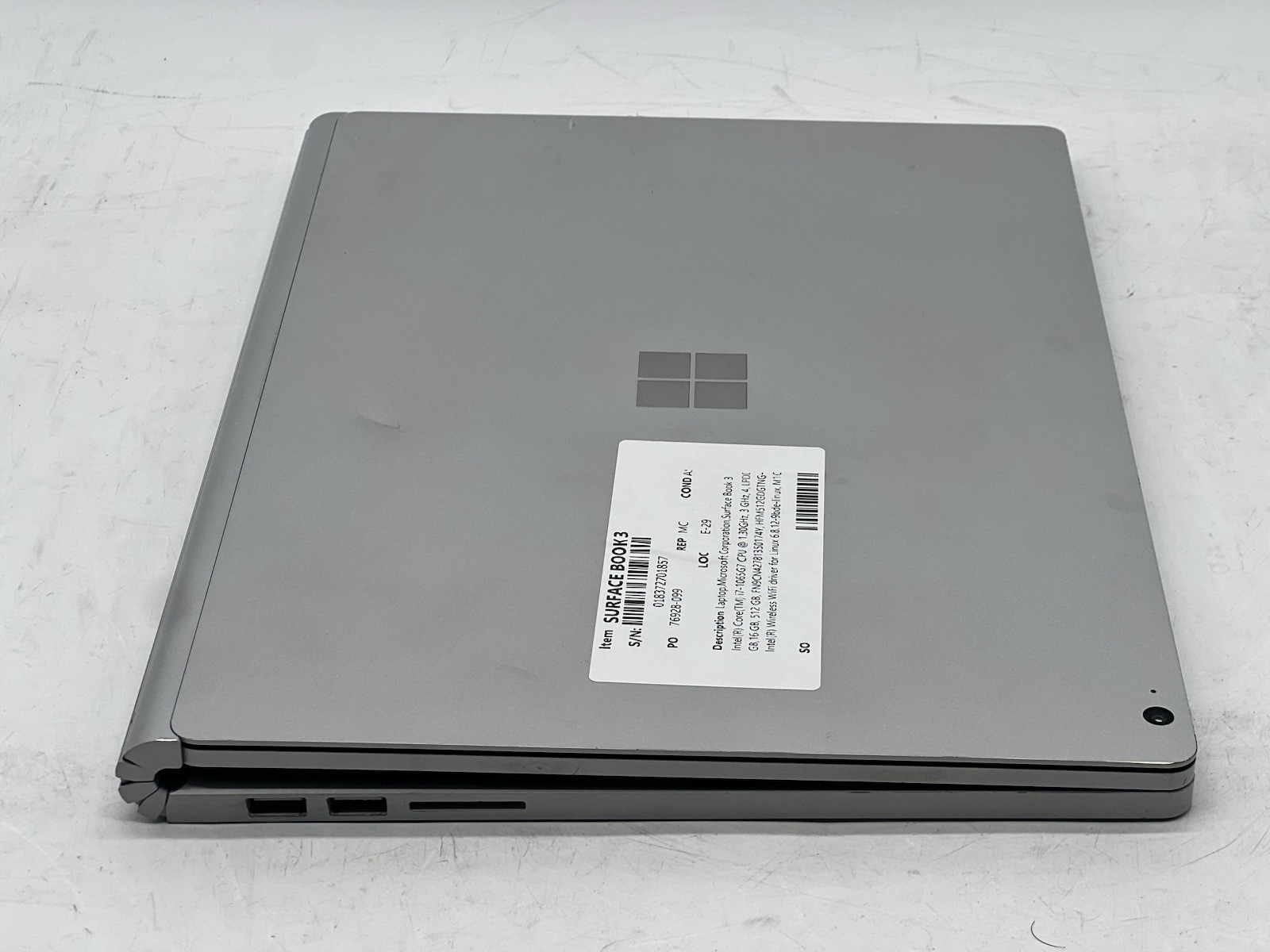 Microsoft Surface Book 3, Core i7-1065G7, 1.30GHz, 32GB, 512GB NVMe-No HDD/OS/AC
