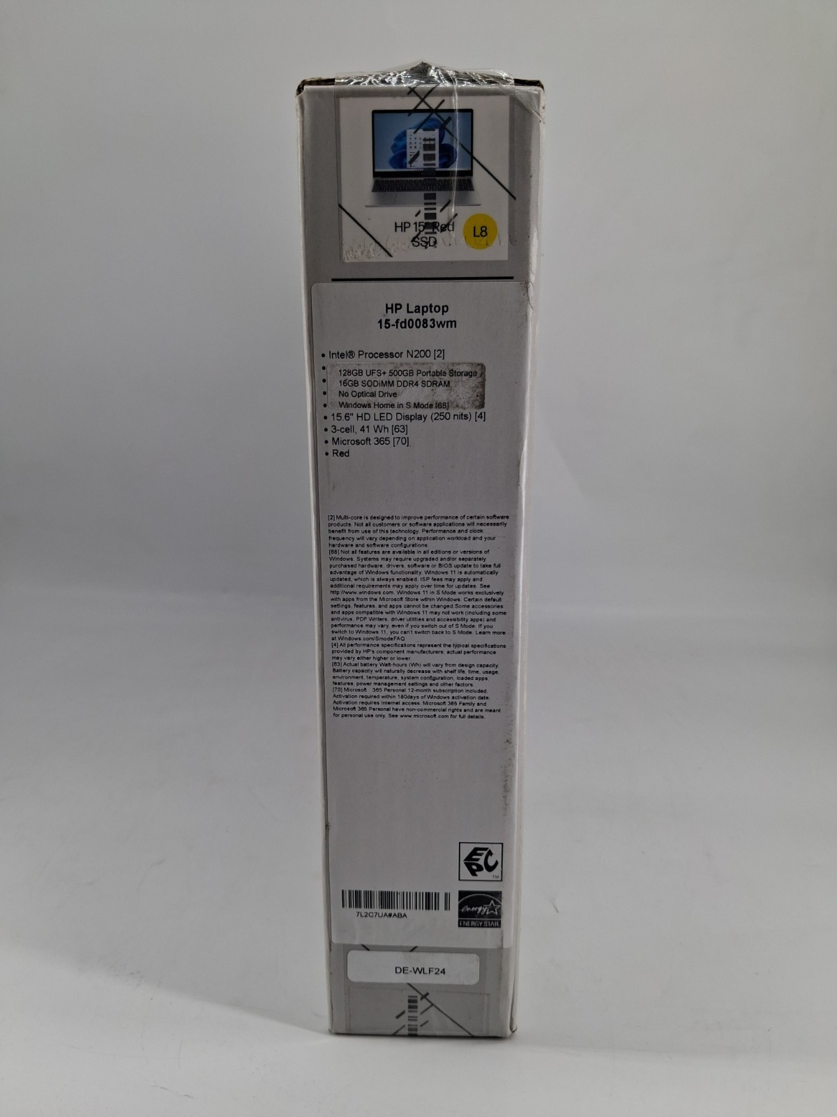 HP 15-FD0083WM Intel N200 1.00GHz LAPTOP 16GB 128GB RED – NEW