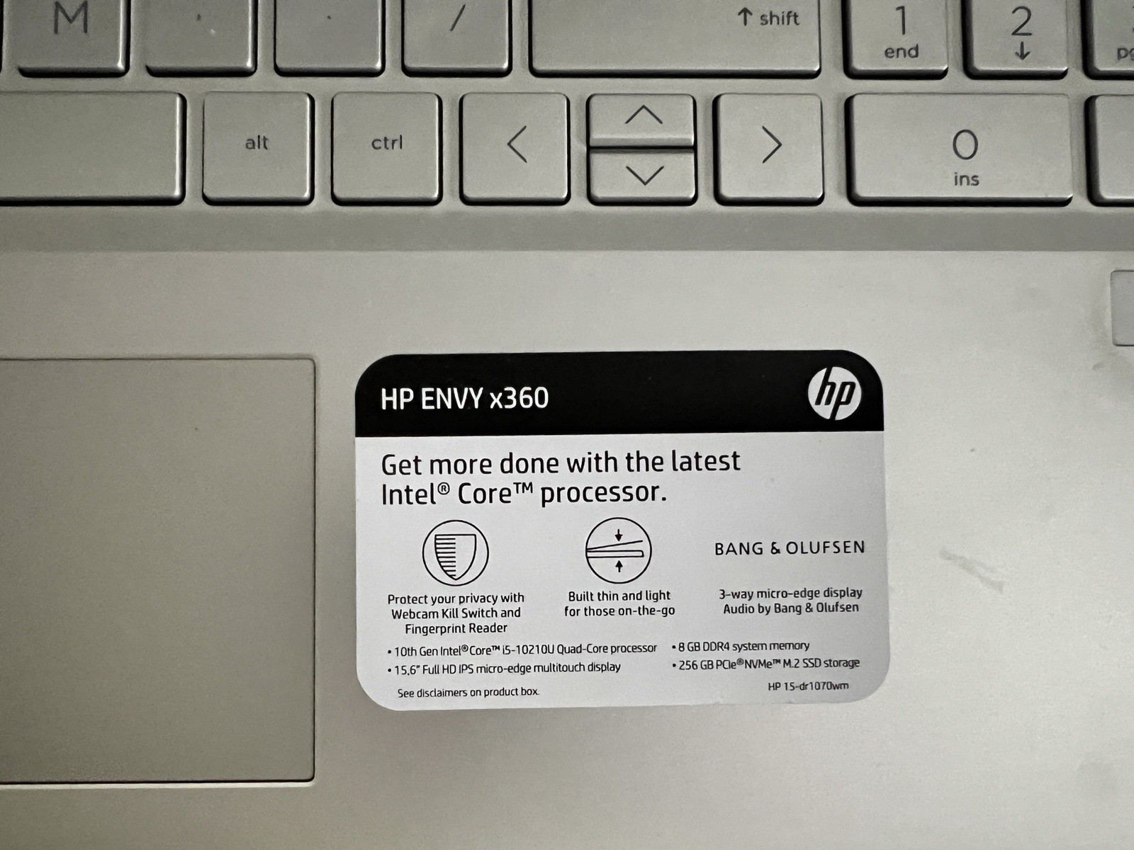HP ENVY x360 15m-DR1070WM 15.6″ TOUCHSCREEN Laptop Intel Core i5, 256GB SSD, W11