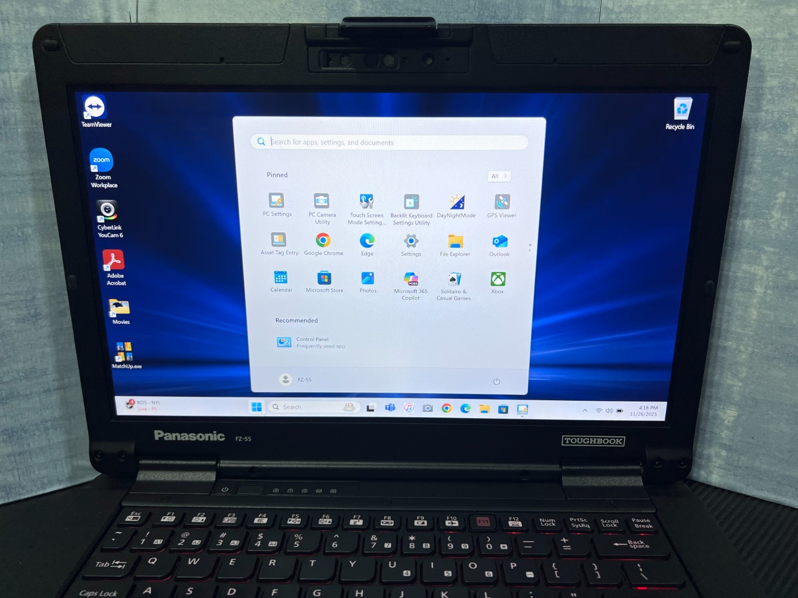 FZ-55C262CVM i5-8365U, 512GB NVMe OPAL,16GB Mem,VGA,HDMI, GPS, Touchscreen,Win11