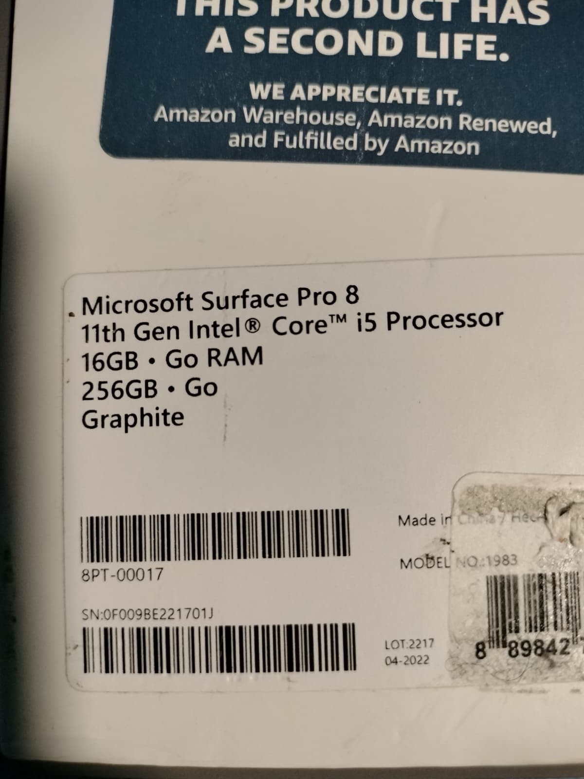 Microsoft Surface Pro 8 13″ (256GB SSD, Intel Core i5 11th Gen 4.20 GHz, 16GB)