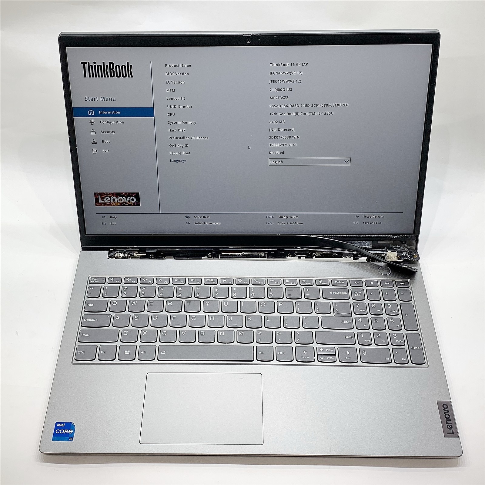 Lenovo ThinkBook 15 G4 Laptop Intel Core i5 1235U 1.30GHZ 15.6″ 8GB RAM NO HDD