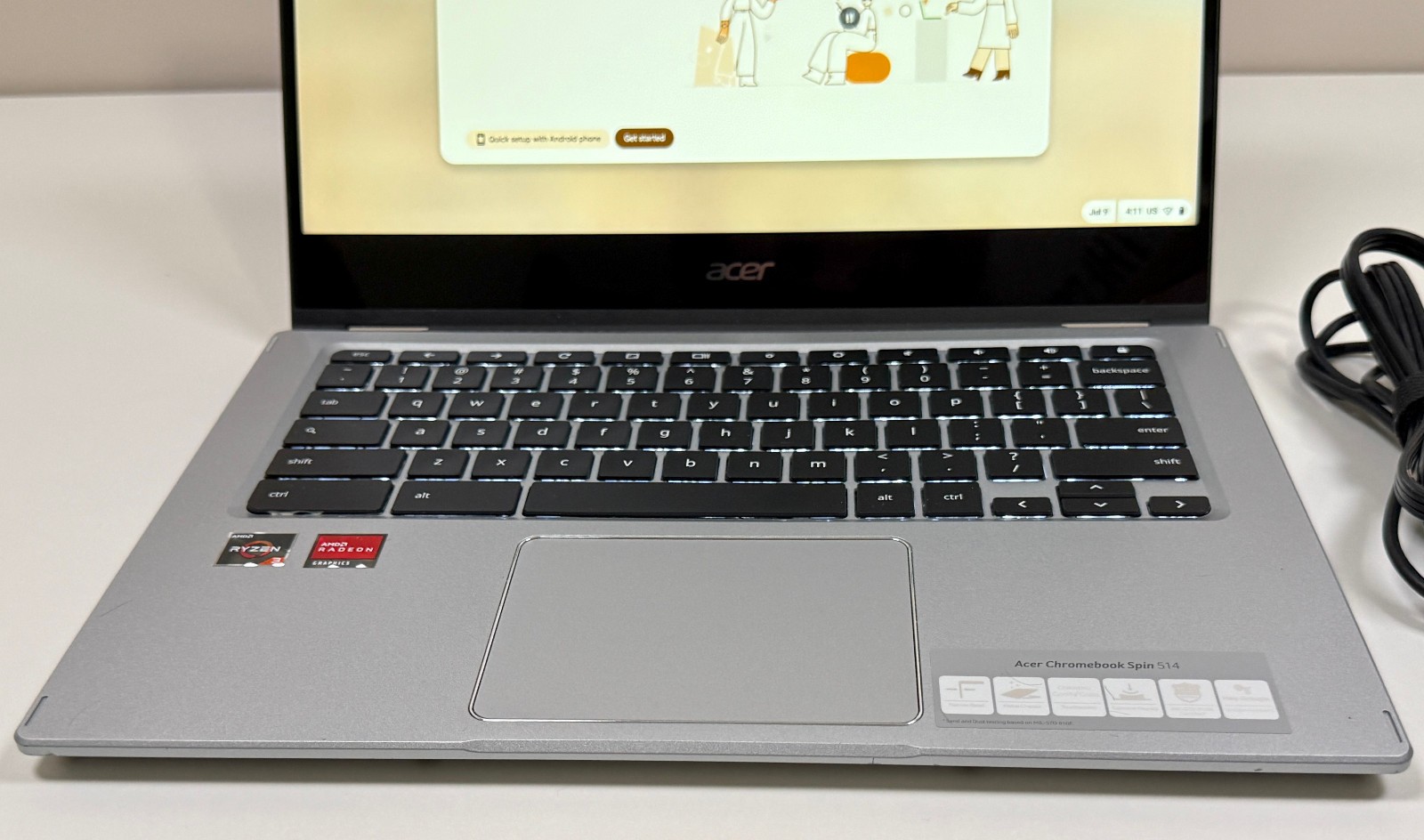 Acer Chromebook Spin 514 CP514-1H-R4HQ 14″ 2.6GHz Ryzen 3 4GB RAM 64GB eMMC