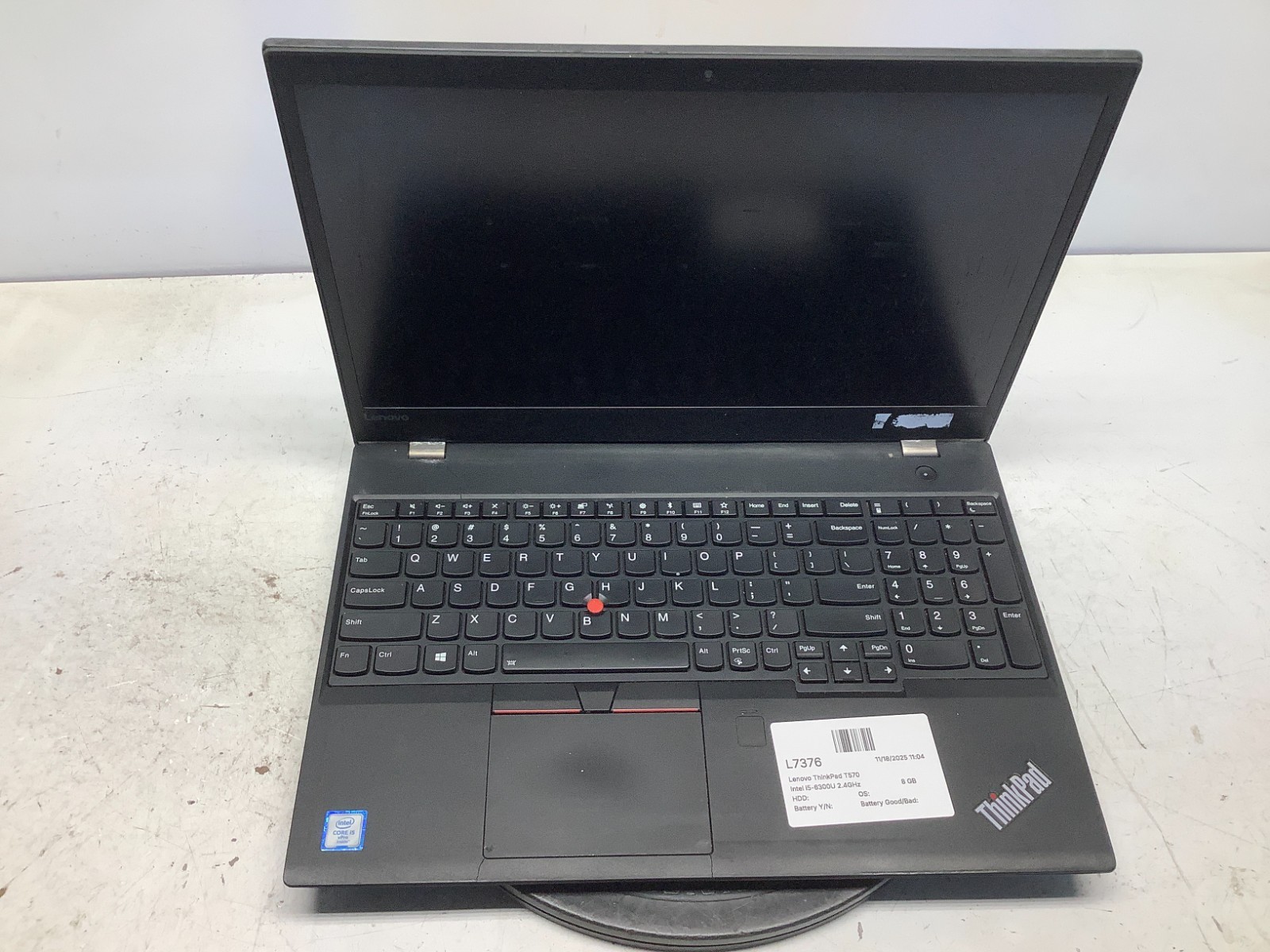 Lenovo ThinkPad T570 Intel i5-6300U 2.4GHz 8 GB NO HDD