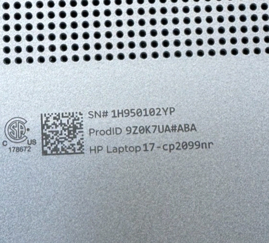 HP Laptop 17-CP2099NR 17″ Ryzen 5 7520U 2.8GHz 16GB RAM 512GB SSD