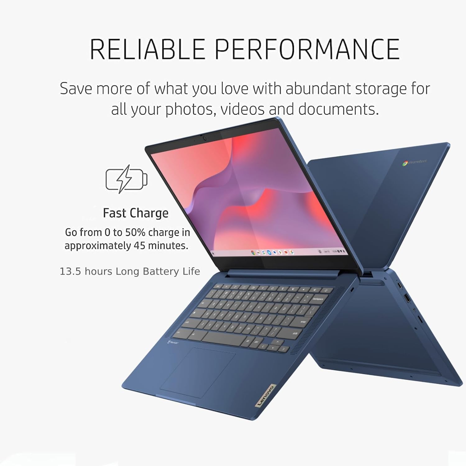 Lenovo Slim 3 14″Touch Laptop,MediaTek Kompanio 520, 4GB RAM, 128GB eMMC US