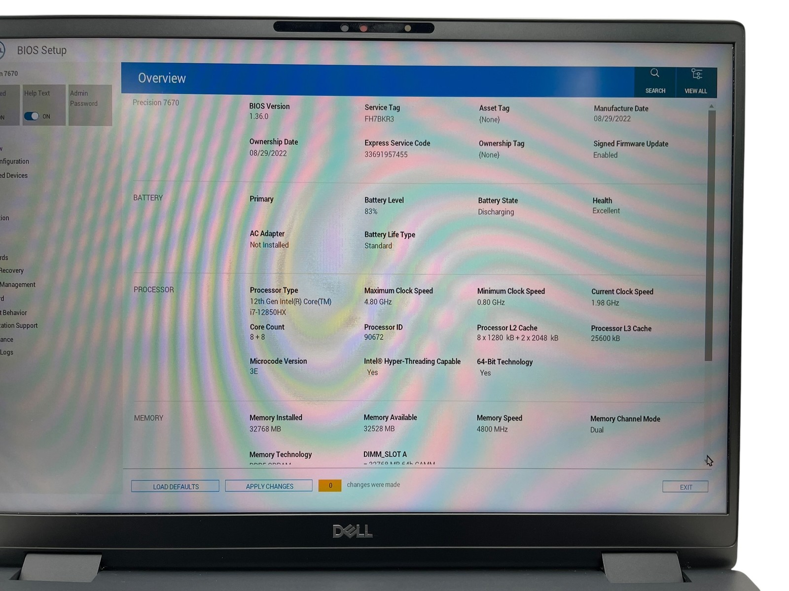 Dell Precision 5680 16″ – i7-13800H – 32GB RAM – 1TB SSD – Grade D