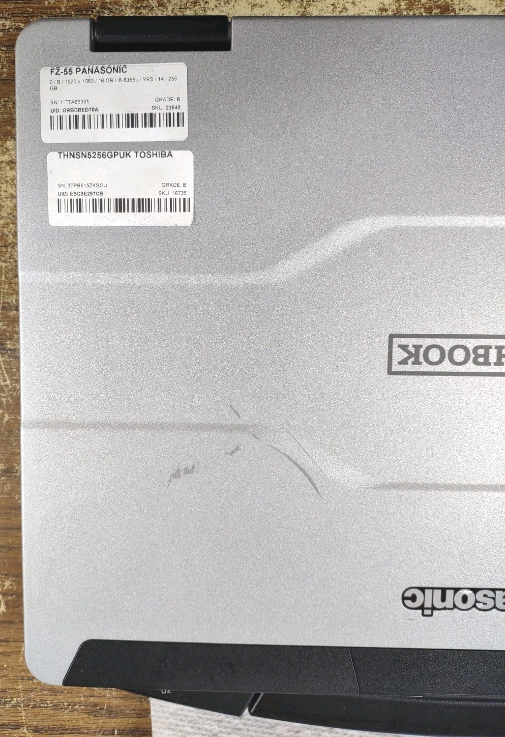 Panasonic ToughBook FZ-55 W/ i5-8365U, 256GB SSD, 16GB RAM. NON TOUCH