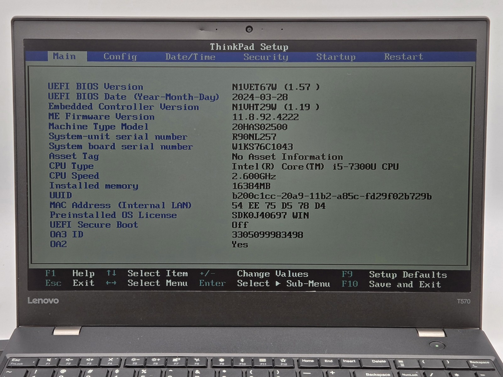 Lenovo ThinkPad T570 15″ FHD Touch I5-7300U 256GB 16GB W10P FP Reader *READ*