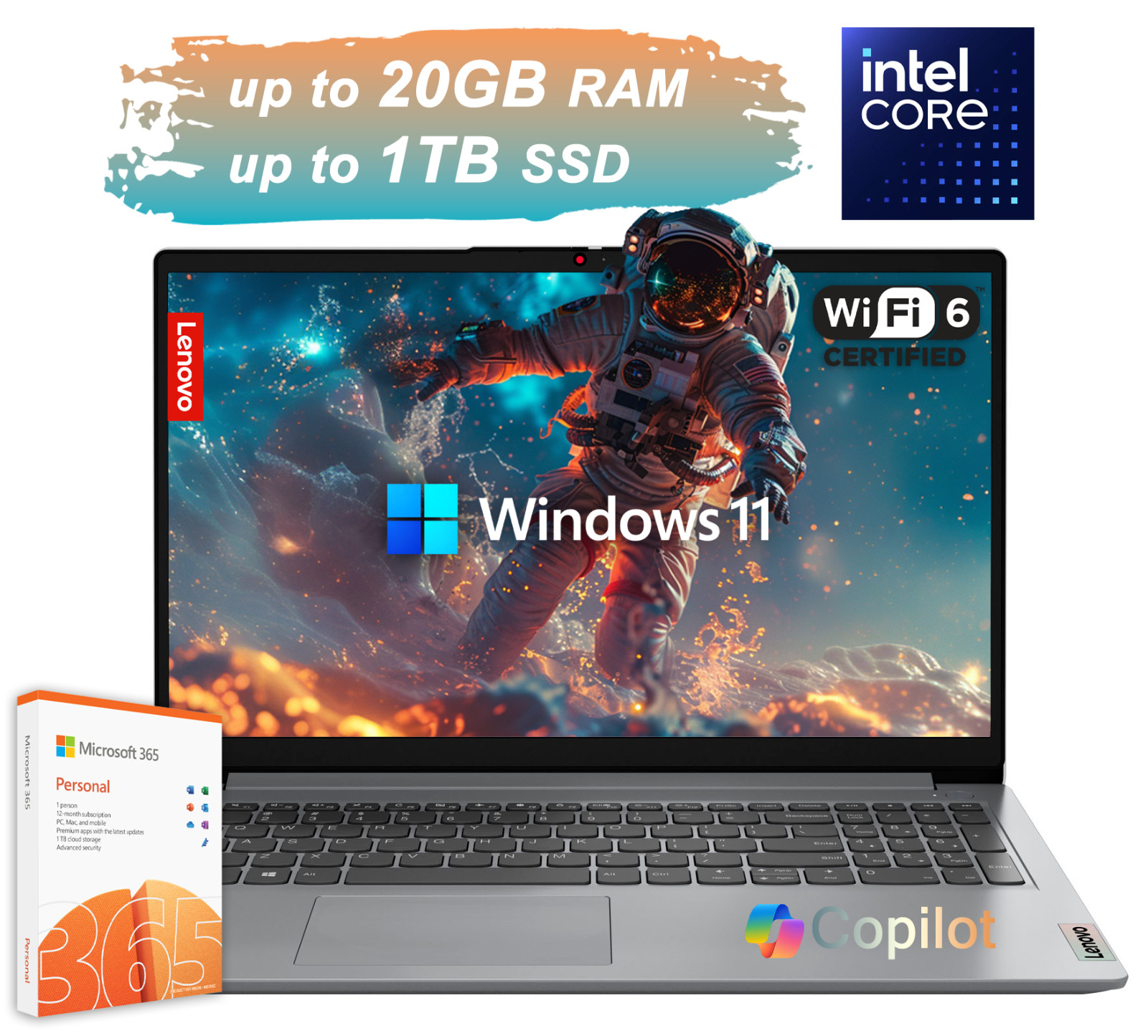 2026 Lenovo IdeaPad Laptop Notebook 15.6″ Intel Processor Up to 20GB RAM 1TB SSD
