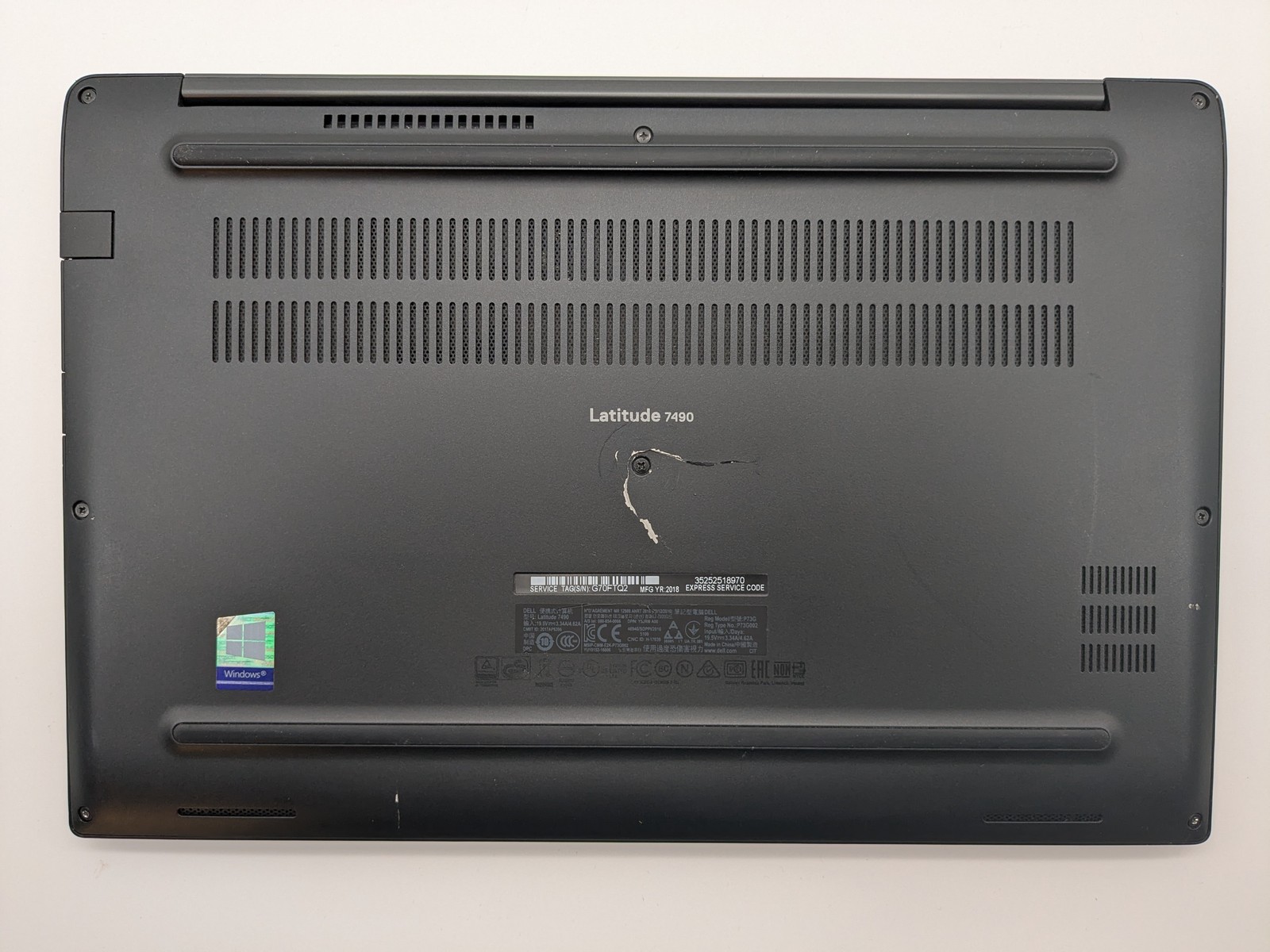 Dell Latitude 7490 14″ HD I7-8650U 256GB SSD 8GB W11P Webcam Backlit