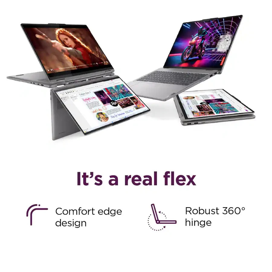 🔥NEW Lenovo Yoga 7 2-in-1 16″ 2K Touch AMD Ryzen 7 8840HS 16GB 512GB SSD Gray