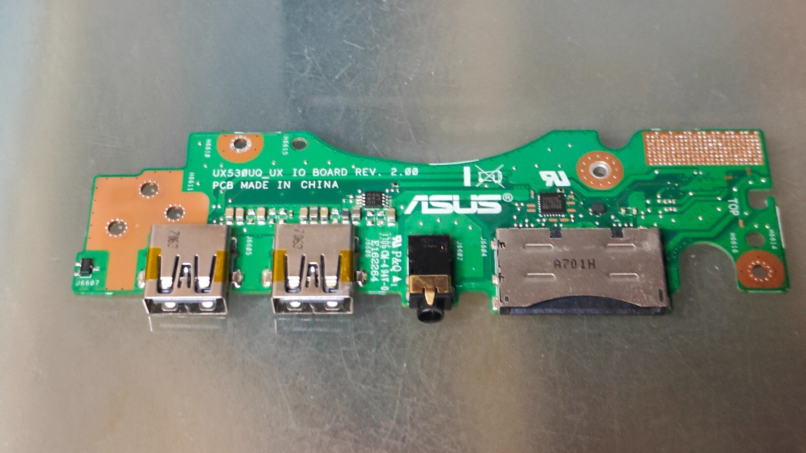 ASUS UX530 AUDIO CARD JACK 2 USB SD PLAYER UX530UQ_UX IO BOARD REV. 2.0