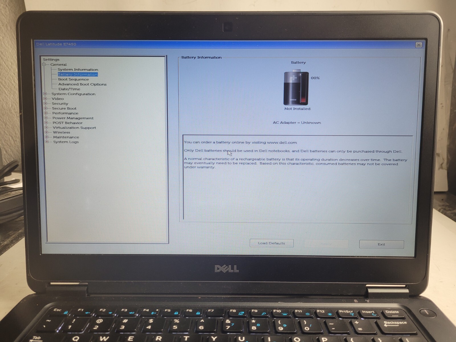 DELL LATITUDE E7450 w/i5-5300U, 8GB RAM, 14″ Laptop for Parts #2404