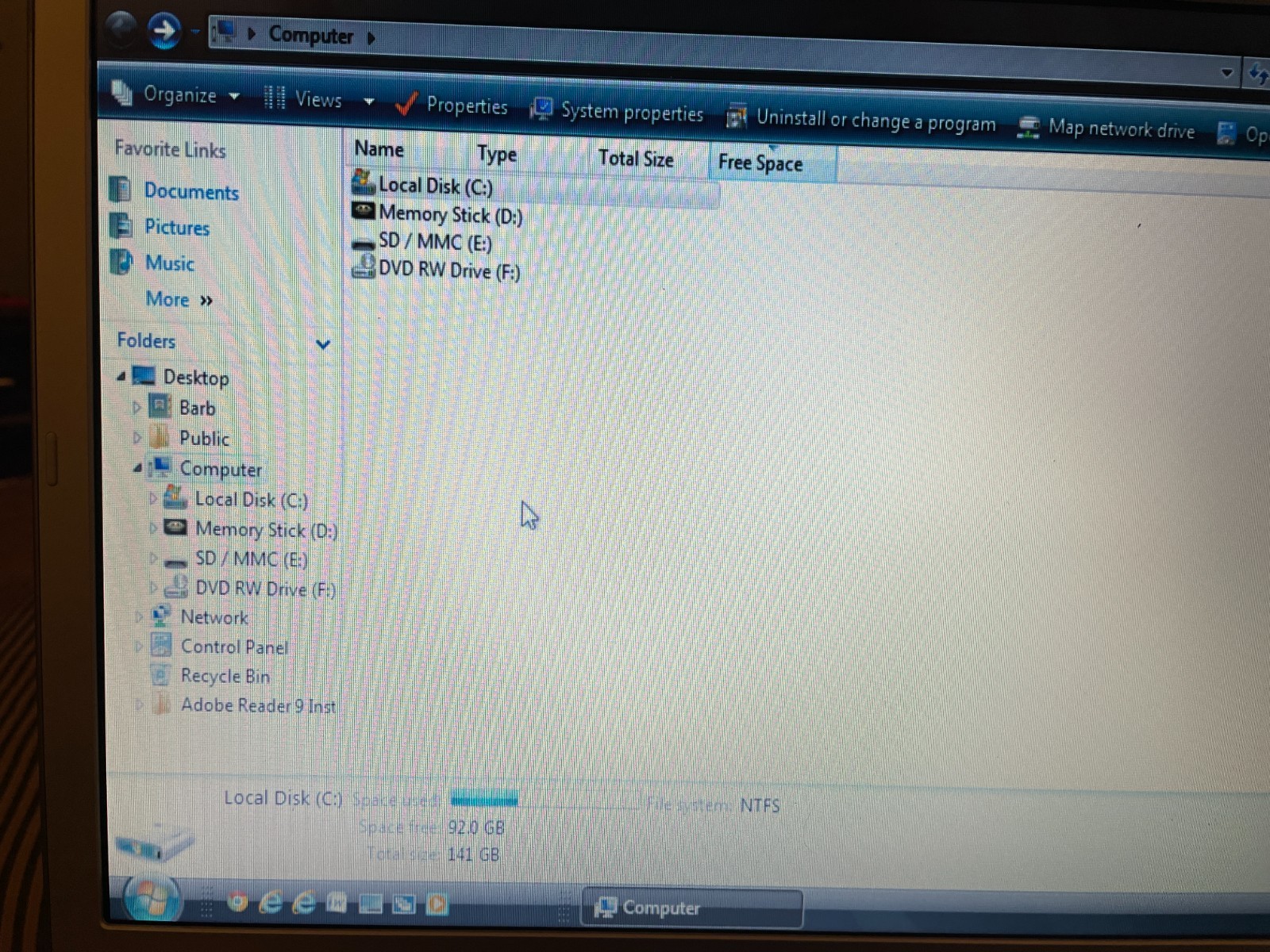 Sony VAIO VGN-NR330E 2GB RAM Pentium Dual Core Laptop Win7 ~ Charger No Battery