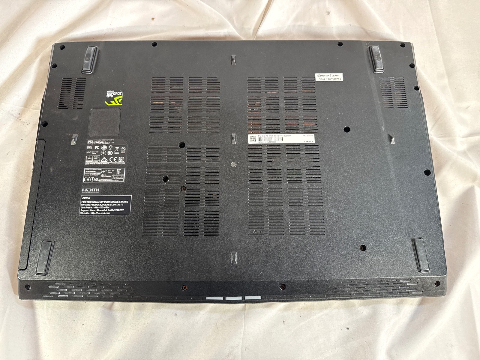 MSI GL72 7RD i7-7700HQ 16GB 128GB SSD 1TB HDD GTX 1050 17.3″ Gaming