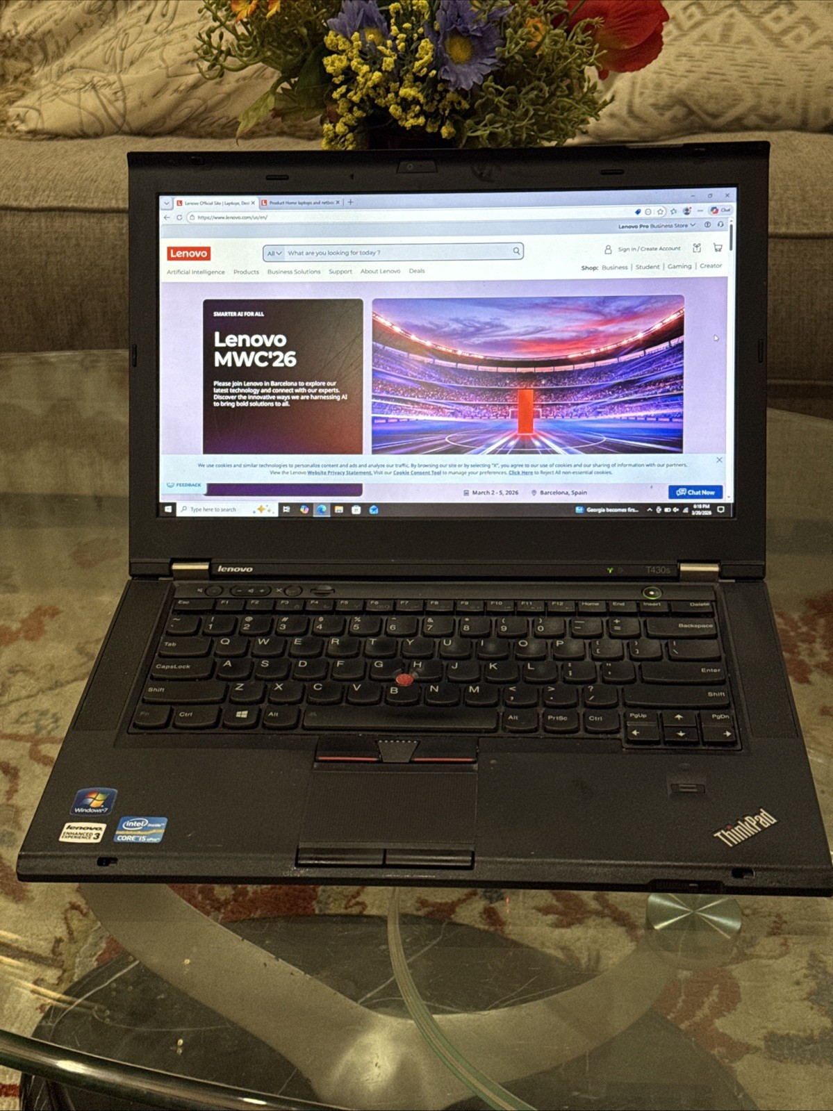 Lenovo Thinkpad T430s 14″ Core i5-3320 2.6GHz 8GB RAM 500GB HDD W/MS Office 2016