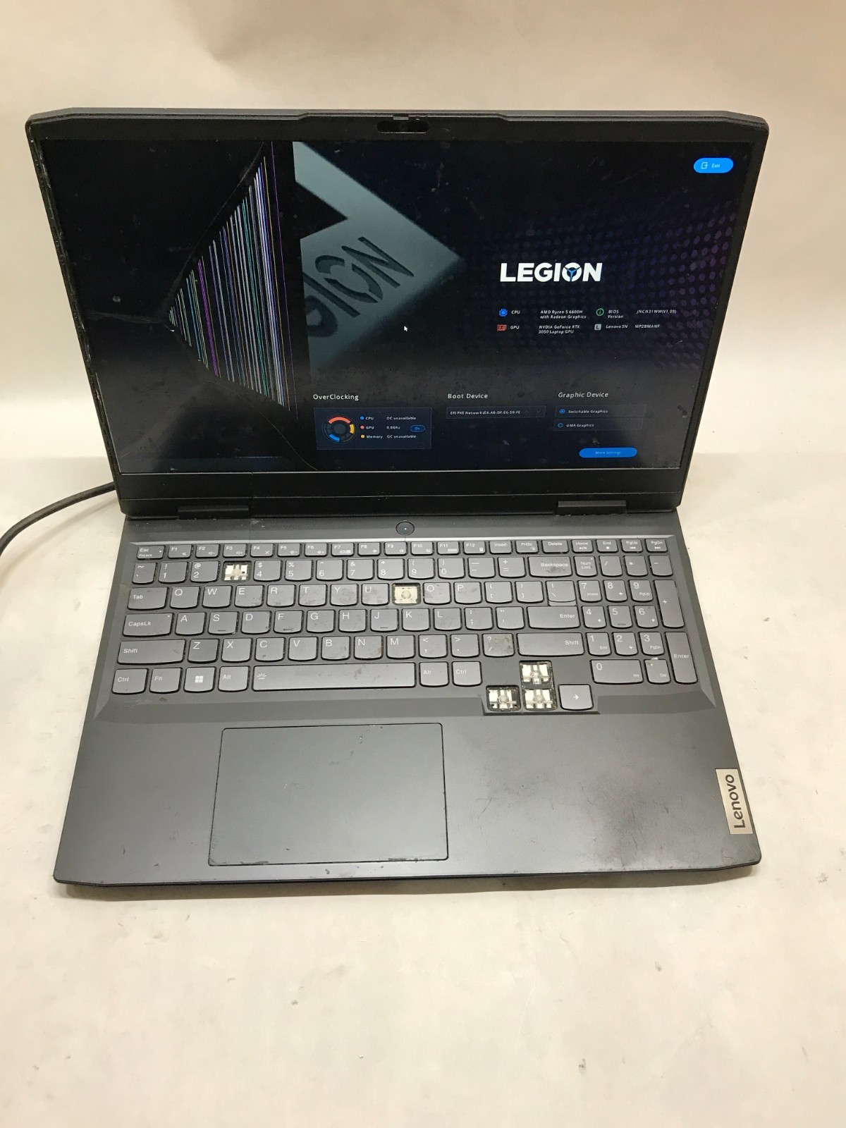 IdeaPad Gaming 3 15ARH7 15″ Ryzen 5 6600H NO RAM RTX 3050 For Parts READ DESC DW