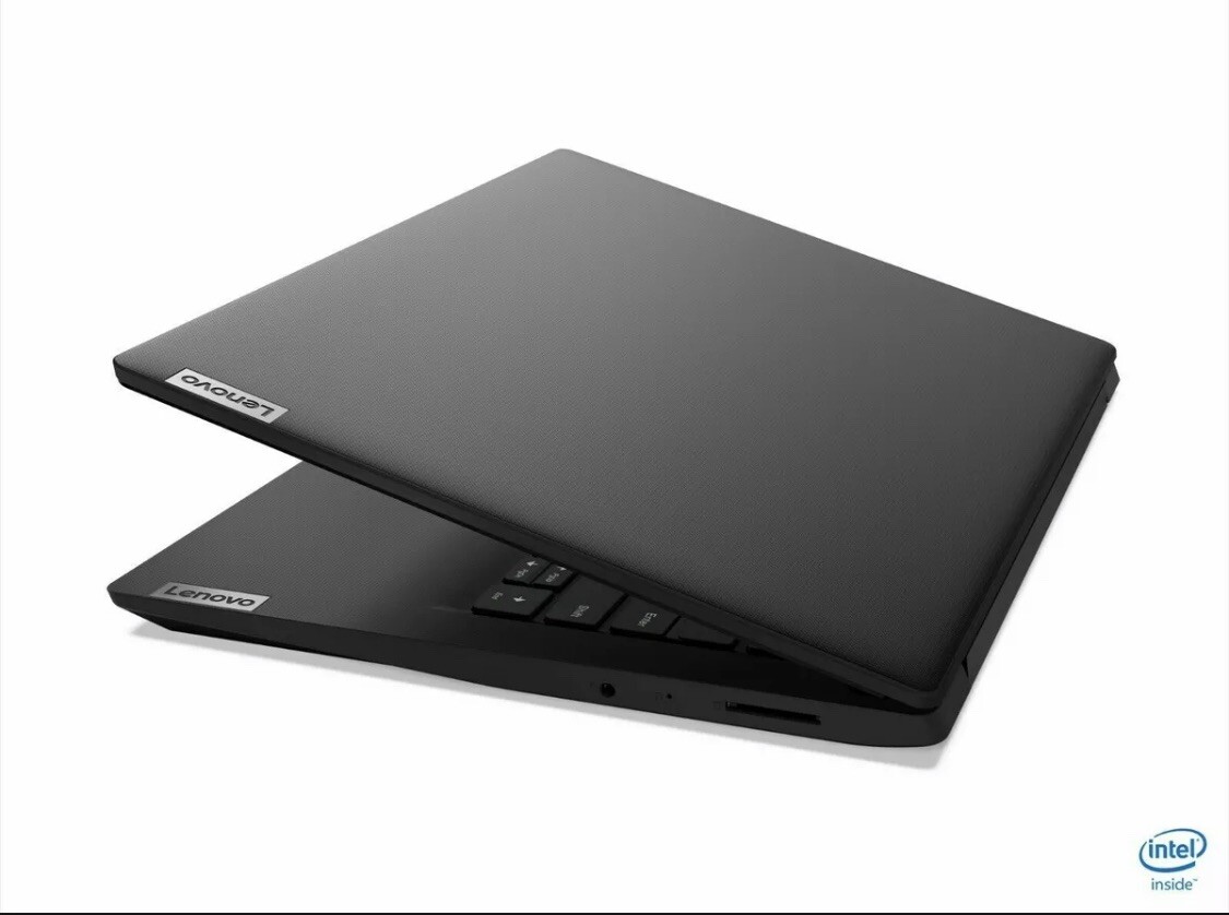 NEW Lenovo IdeaPad 3 14″ HD Pentium Gold 4GB RAM 128GB SSD Windows 10 Black