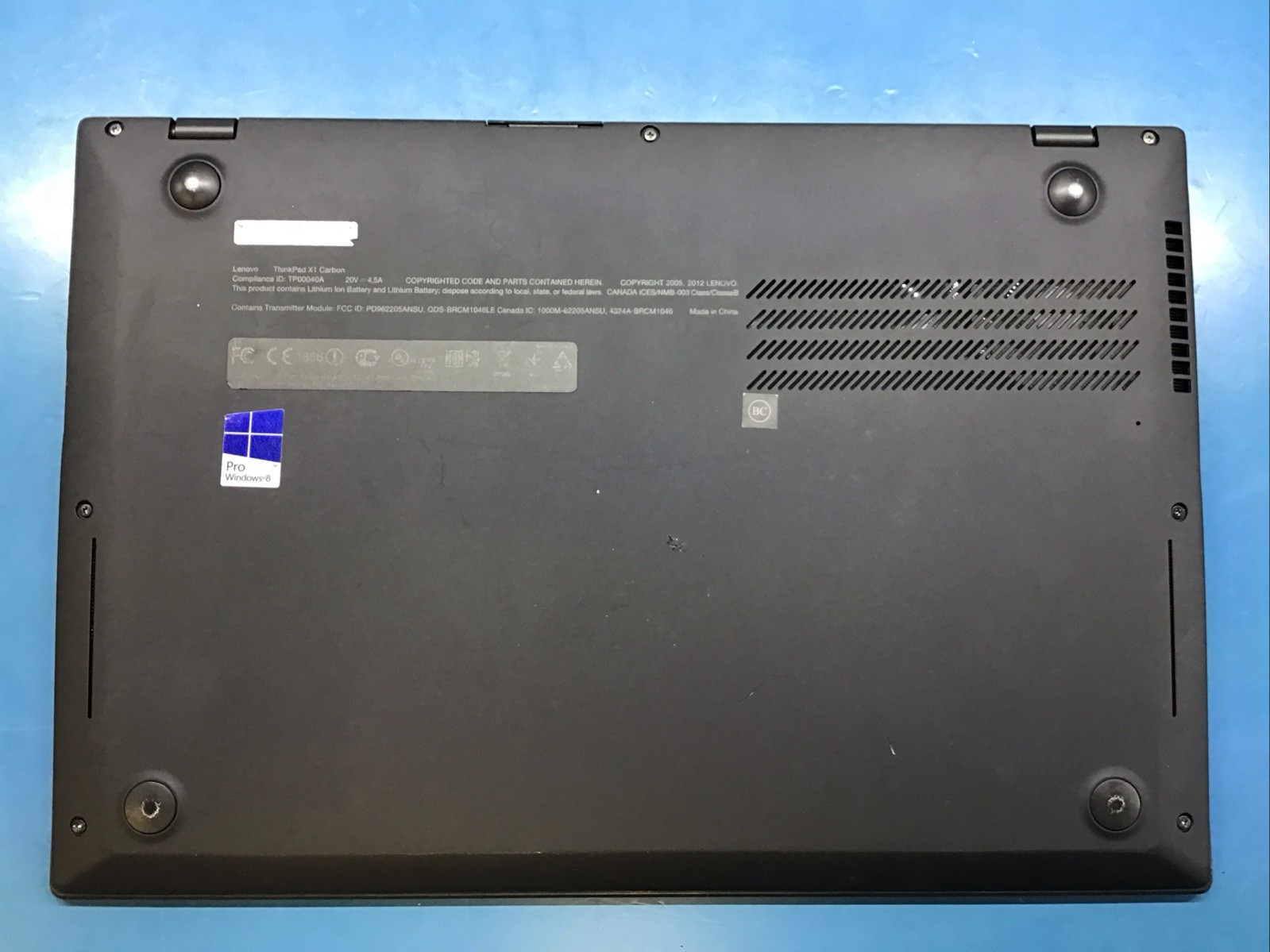 Lenovo ThinkPad X1 Carbon (i5-3427U 1.80GHz, 4GB (2×2)DDR3, 256GB SSD, WIN 11 E)