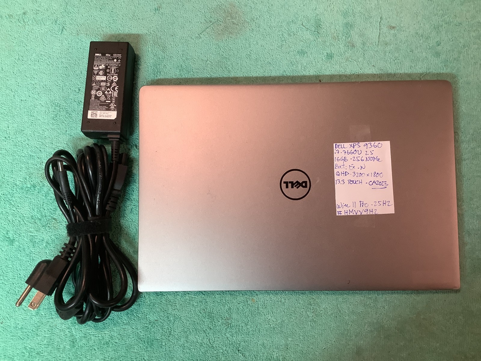 Dell XPS 13 9360 13″ QHD-Touch i7-7660U, 16GB-256GB NVMe Windows 11 Pro #HMVV9H2