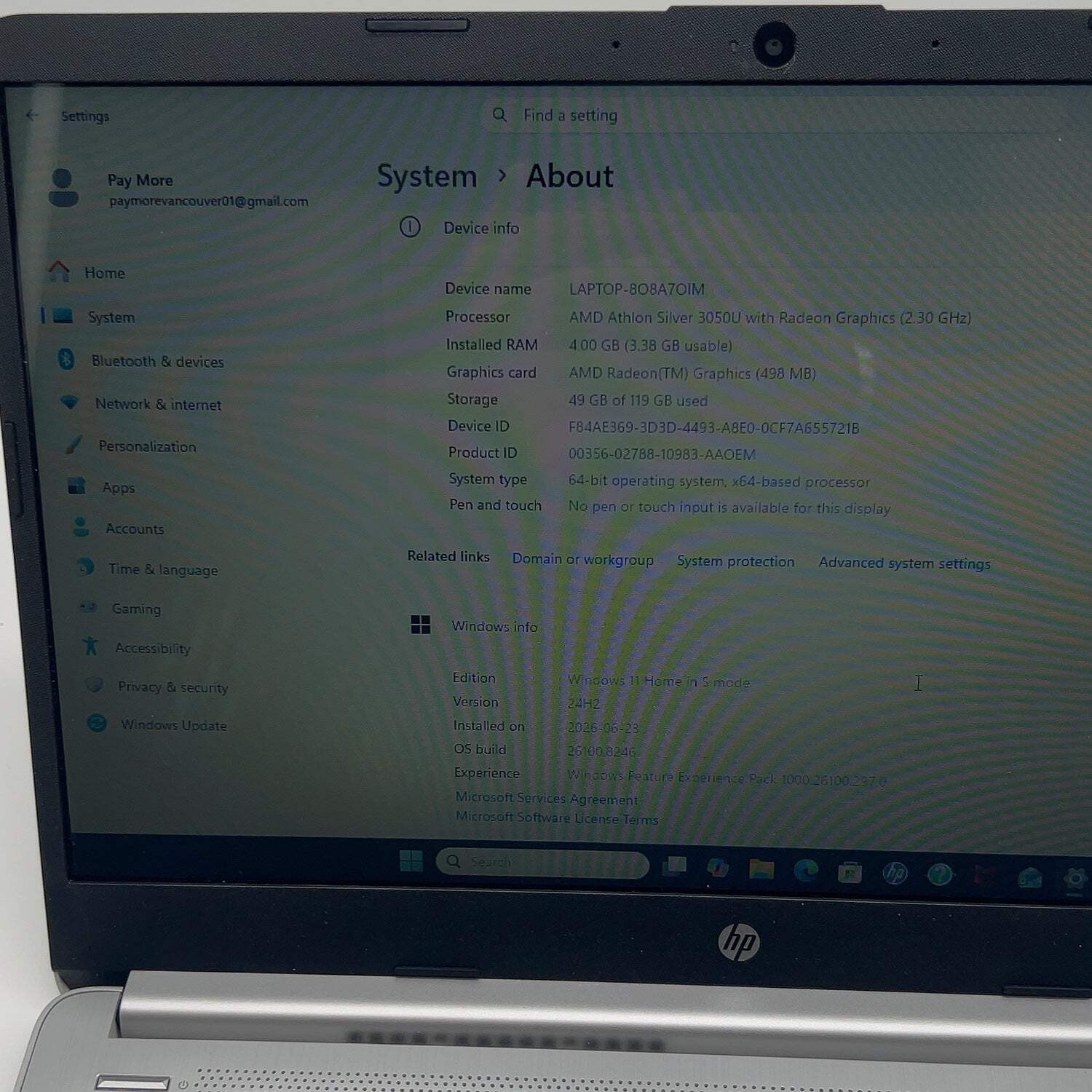 HP 14-fq 14″ 14-FQ0018CA 60Hz