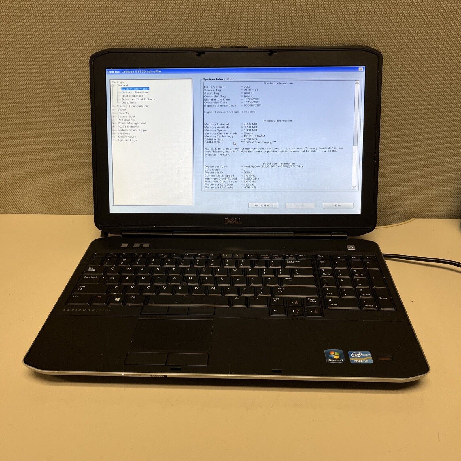 Dell E5530 i7-3340M@2.7GHZ 16GB/2TB HDD,Battery&Charger,Win11Pro,Off2024Pro