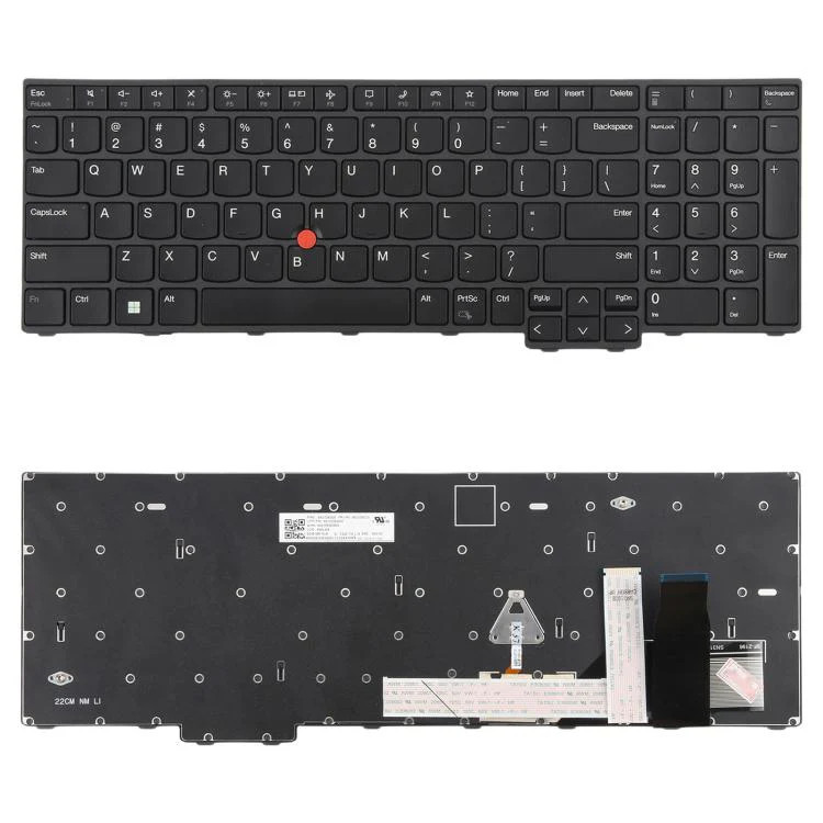 US Version Backlit Laptop Keyboard with Pointing for Lenovo Thinkpad T16 Gen 1
