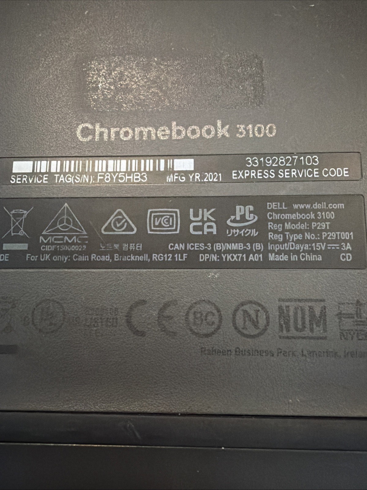 Dell chromebook 3100 Laptop Latest Update