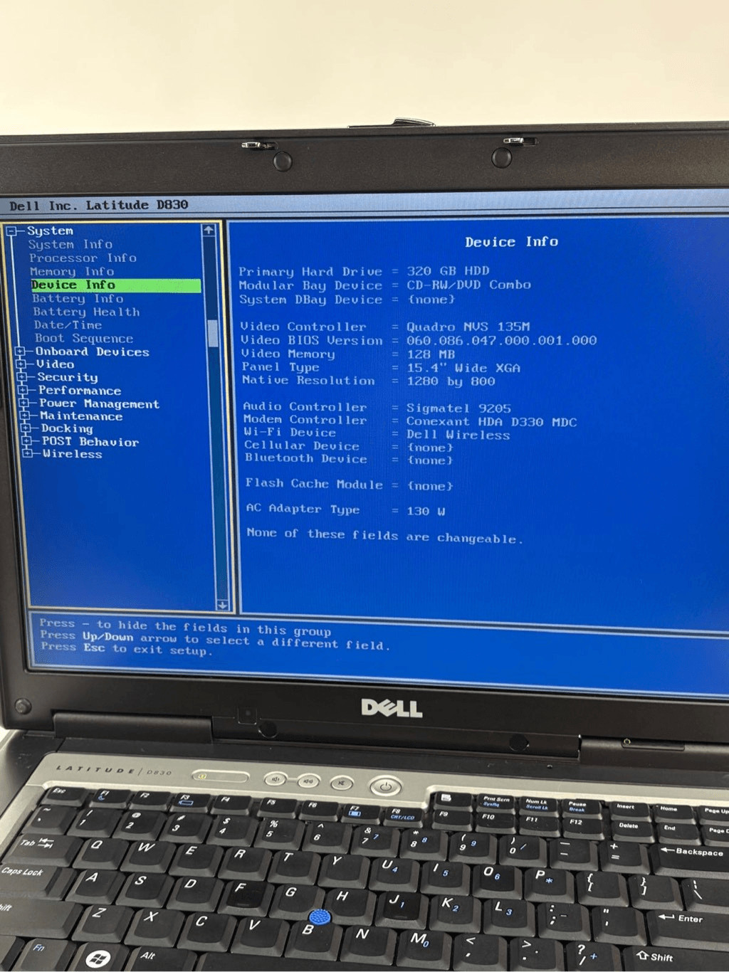 Dell Latitude D830 Duo 2.0GHz WinVista Laptop 2.5GB RAM 320GB CD/DVD w/Charger
