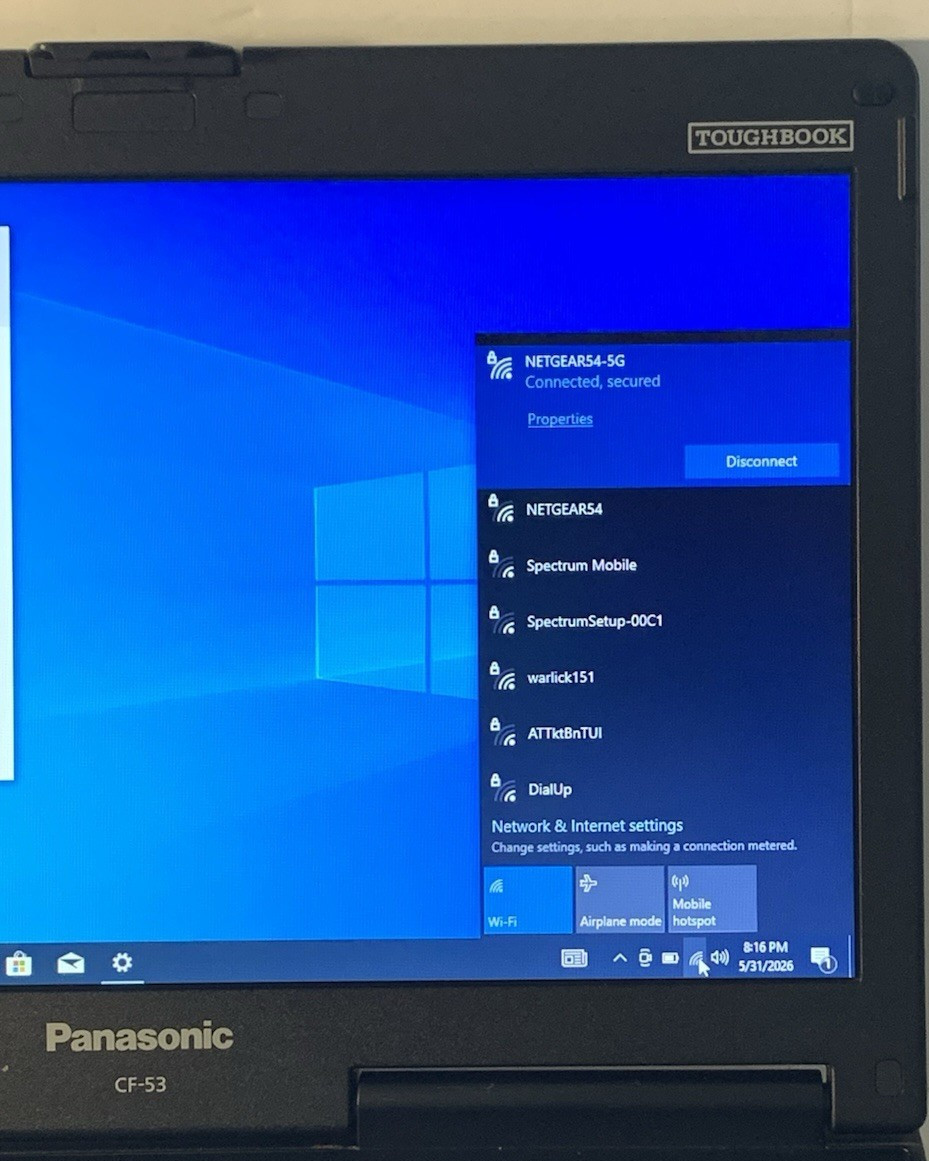 Panasonic Toughbook CF53 MK4 i5-4310U 8GB 1TB Win 10 Good Working