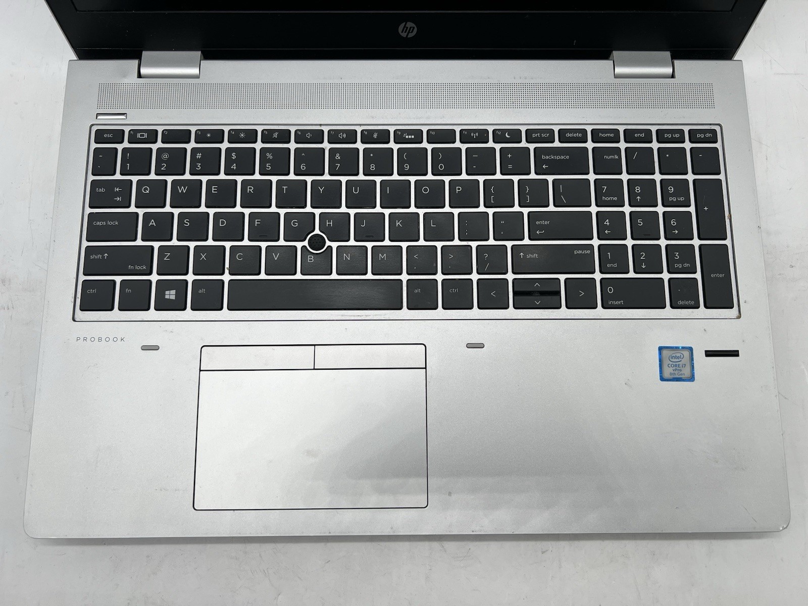 HP ProBook 650 G4, i7-8650U CPU, @ 1.90GHz, 8GB RAM, 256GB NVMe-No OS/AC