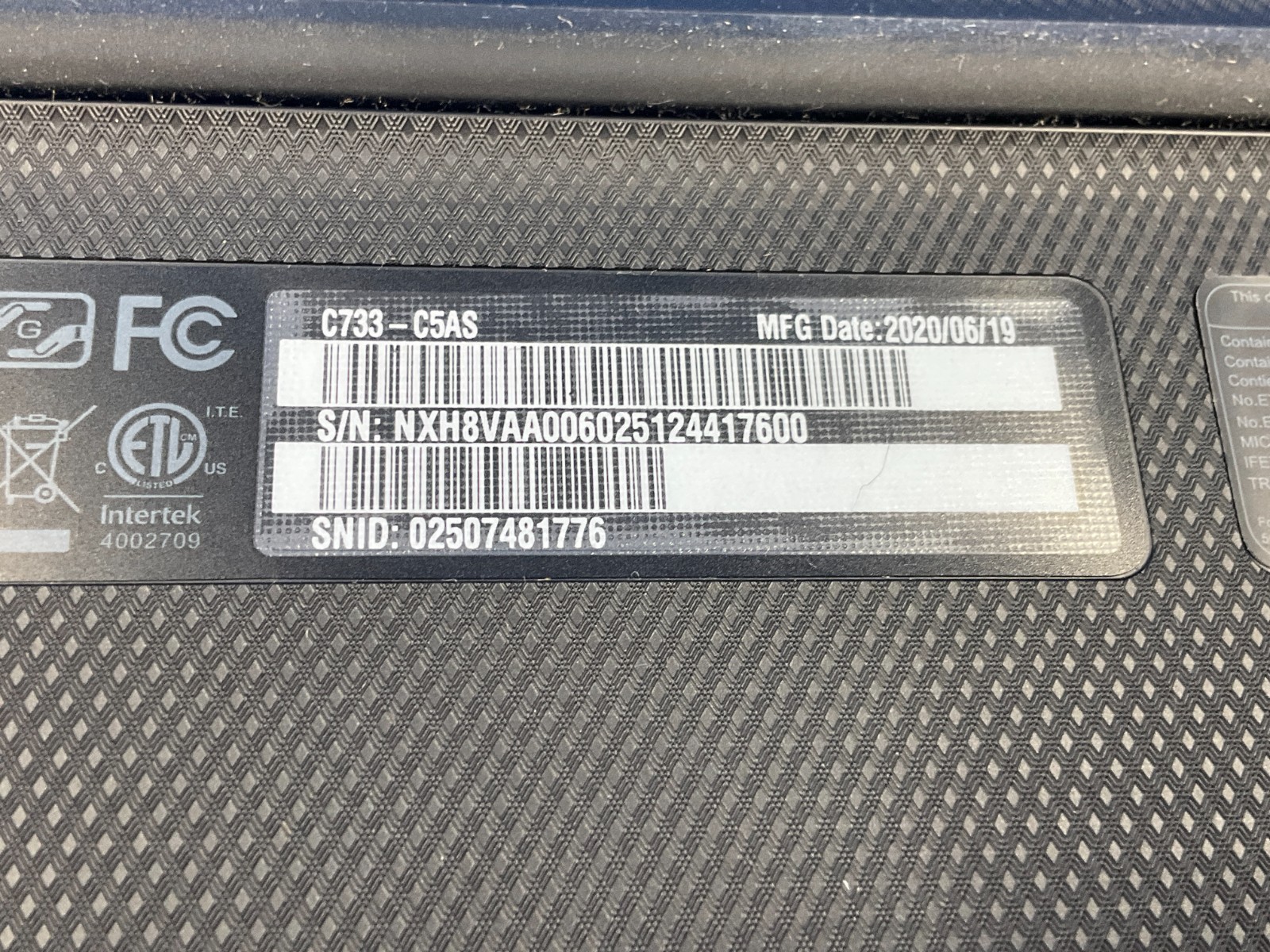 Acer Chromebook 311 C733-C5AS N4020 4GB 32GB BT WiFi 11.6W NX.H8VAA.006 ✨READ!✨