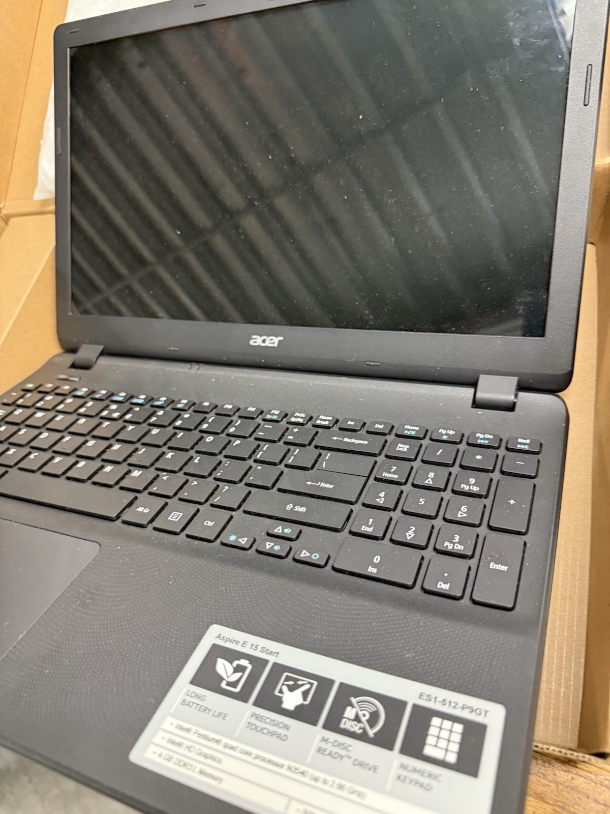 Acer Aspire5 Laptop 15 Start ES 1-512-P9GT. S/N NXMRWAA010448107606600