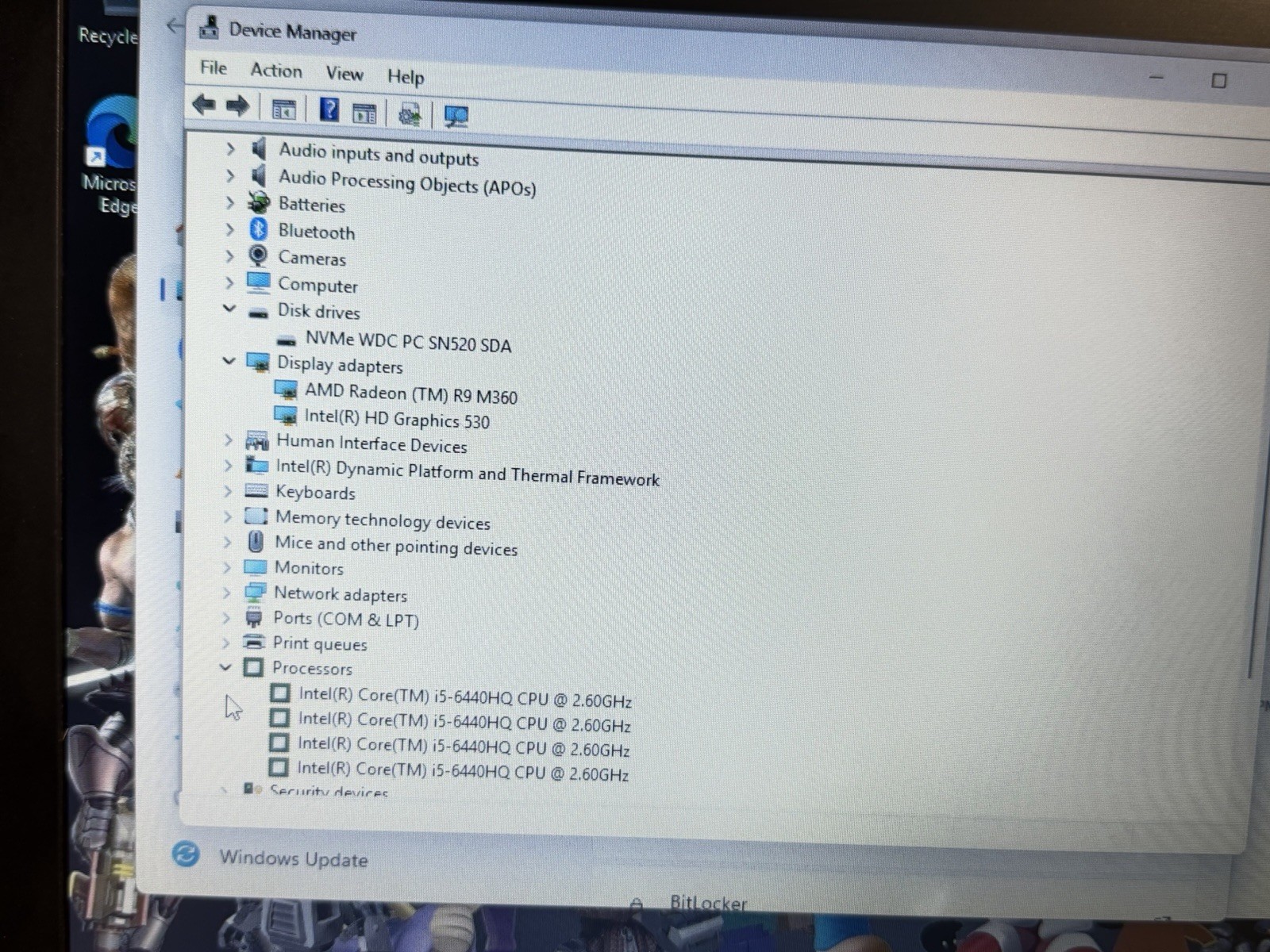 Dell Precision 3510, i5-6440HQ, 8 GB-256 GB SSD, AMD R9 M360 2GB Windows 11 Pro
