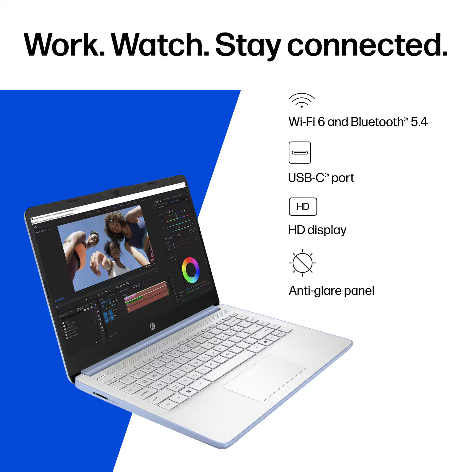 HP – 14″ Laptop – Intel N150 Processor – 4GB Memory – 128GB UFS – Sky Blue
