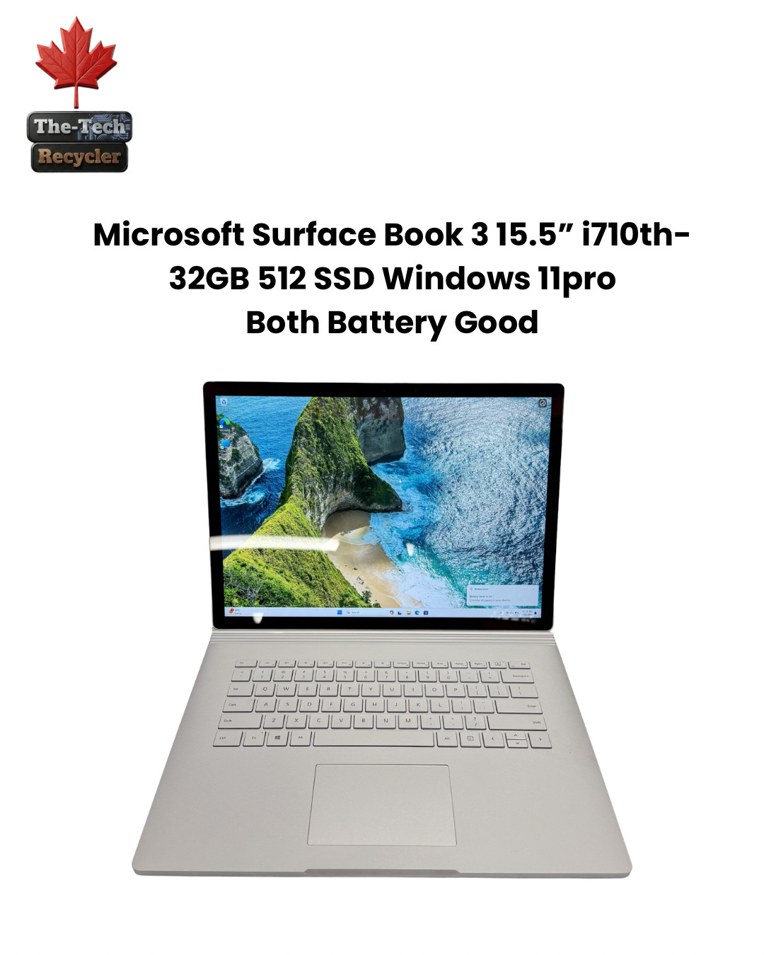 Microsoft Surface Book 3 15.5” i710th-32GB 512 SSD Windows 11pro