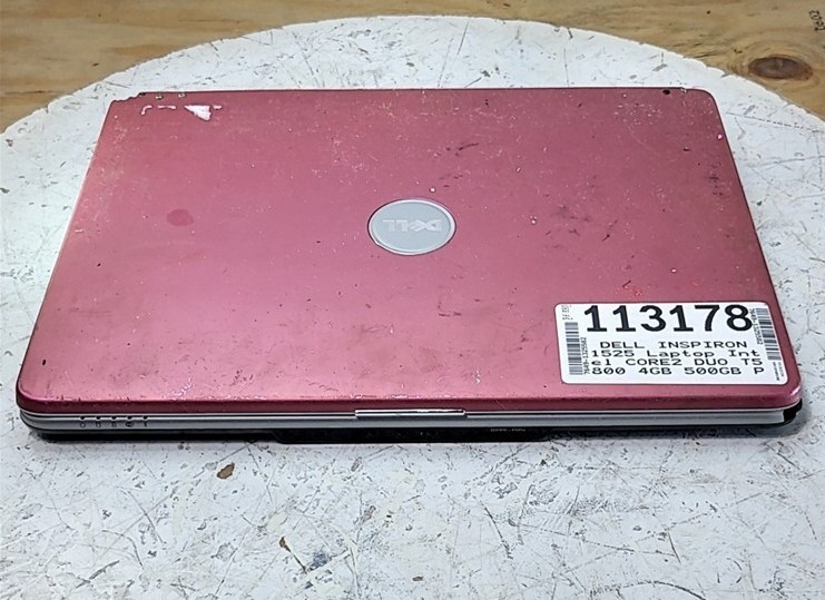 DELL INSPIRON 1525 Laptop Intel CORE2 DUO T5800 4GB 500GB PINK SEE NOTES
