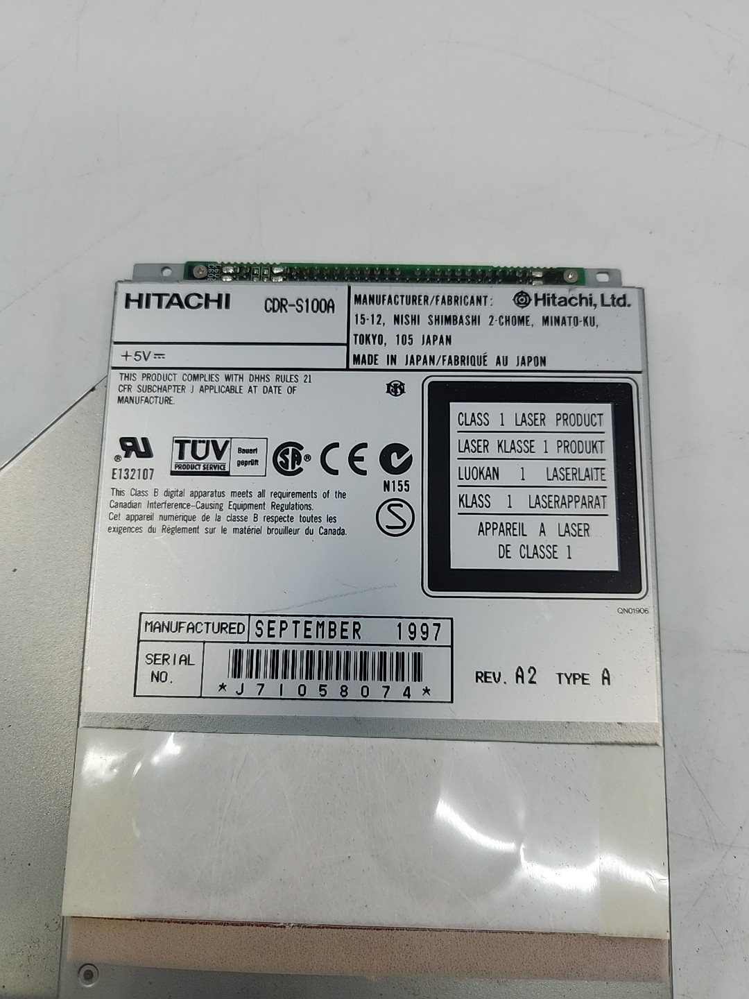 IBM ThinkPad 385ED Hitachi CDR-S100A CD-ROM Drive OEM Working Pull