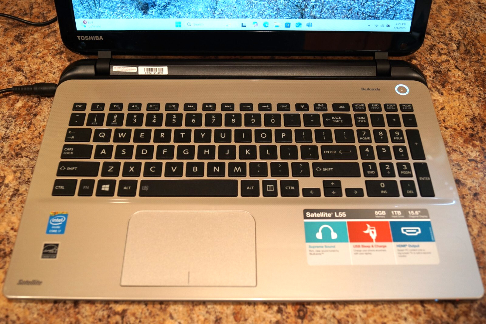 Active Latest 25H2 WIN 11PRO Toshiba L55-B5288 Gen4 i7@2.00GHz 8GB RAM 480GB SSD