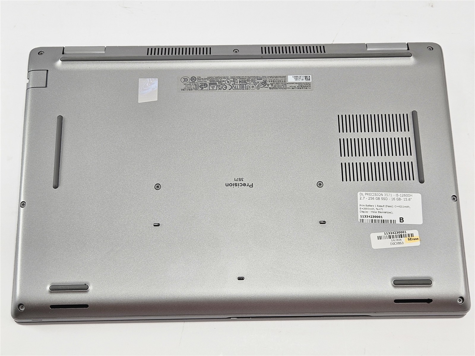 Dell 15.6″ Precision 3571 Intel Core i5-12600H 16GB RAM 256GB SSD NVIDIA T600