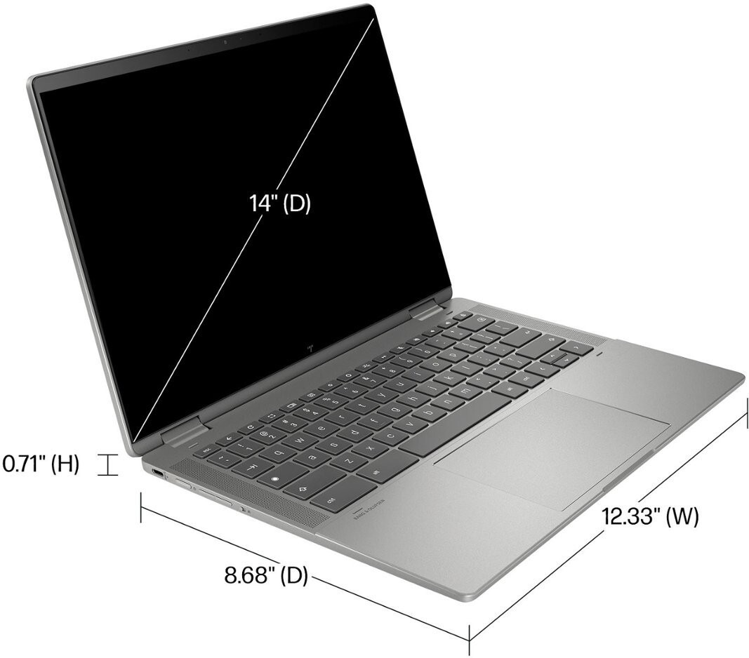 Used HP 2-in-1 14″ Touch-Screen Chromebook x360 Laptop Intel i3 12th 8GB, 256GB