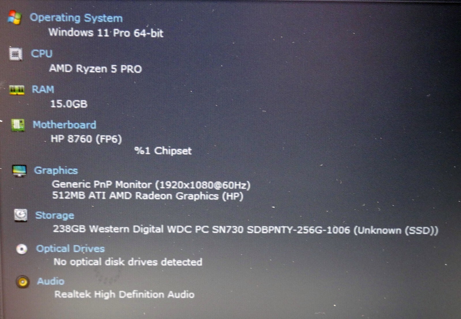 HP EliteBook 845 G7 14″ Ryzen 5 Pro 4650U 16GB 256GB SSD Windows 11 Pro Radeon